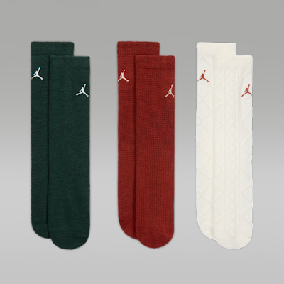 Jordan Holiday '25 Gifting Crew-Socken (ältere Kinder, 3 Paar)