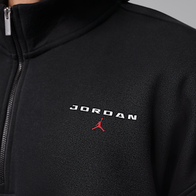 Jordan Flight Fleece Çeyrek Fermuarlı Erkek Üstü görsel 4
