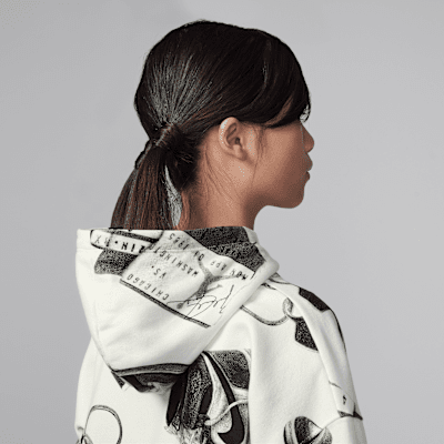 Sudadera con gorro sin cierre estampada para niños talla grande Jordan Brooklyn Fleece