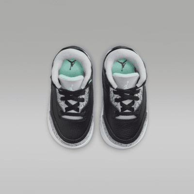 Jordan 3 Retro "Green Glow" Baby/Toddler Shoes