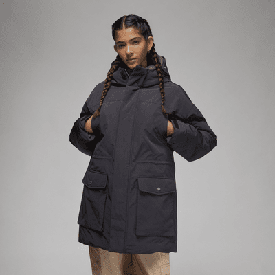 Nike down parka store jacket in black
