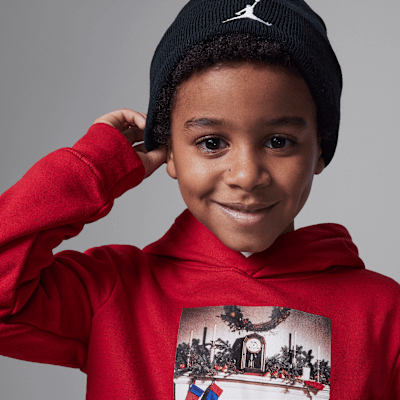 Sudadera con gorro navideña para niños talla pequeña Air Jordan 1