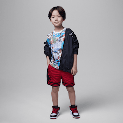 Playera con estampado de collage para preescolar Jordan MJ Brooklyn