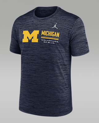 Мужская футболка Michigan Sideline Velocity Jordan Brand Dri-FIT College