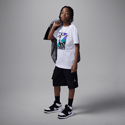 Playera Air Jordan 5 Grape Escape Jordan para niño talla grande