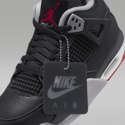 Air Jordan 4 Retro "Bred Reimagined" Big Kids' Shoes