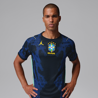 Brazil 2026 Match Away Men's Jordan Aero-FIT Soccer Authentic Jersey from Nike - $175