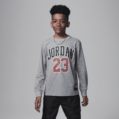 Jordan Practice Flight Long Sleeve Tee Big Kids T-Shirt. Nike.com