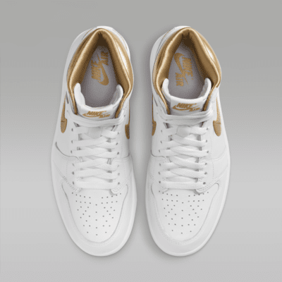 エア ジョーダン 1 レトロ HIGH OG "White and Gold" ウィメンズシューズ