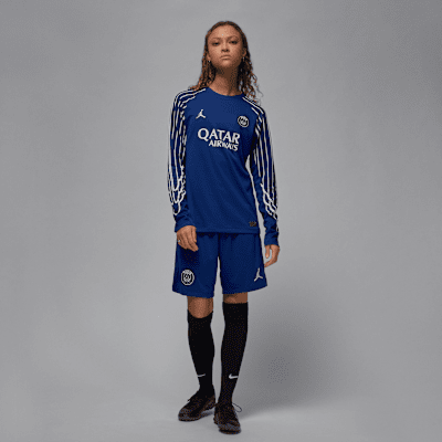 Jersey de fútbol de manga larga Jordan Dri-FIT Replica para mujer Paris Saint-Germain 2024/25 Stadium Fourth