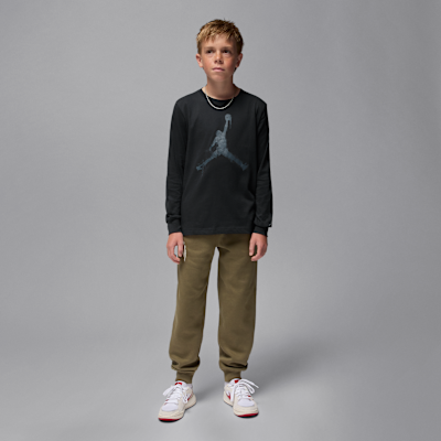 Playera de manga larga Jumpman Drip para niños talla grande Jordan