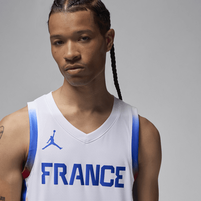 Frankrijk Limited Thuis Jordan basketbaljersey voor heren