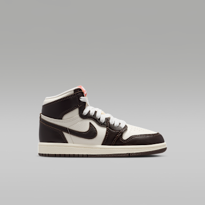 Jordan 1 Retro High OG "Baroque Brown and Sail" Little Kids' Shoes