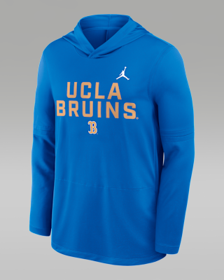 Мужские  UCLA Sideline Jordan Brand Dri-FIT College Long-Sleeve Hooded Top