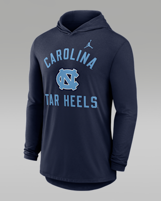 Мужская футболка North Carolina Campus Arch Jordan Brand Dri-FIT College Long-Sleeve Hooded