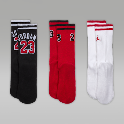 Calcetas universitarias de jersey para niños talla grande (3 pares) Jordan
