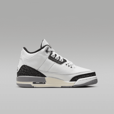 Tenis para niños grandes Air Jordan 3 Retro "Cement Grey"