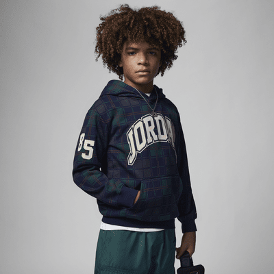 Brooklyn Fleece Plaid Pullover Hoodie Big Kids' Hoodie
