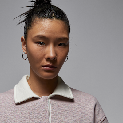 조던 플라이트 플리스 여성 럭비 탑