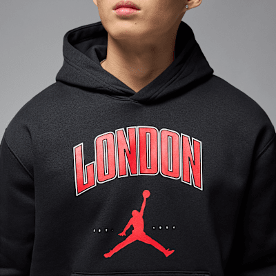 Felpa pullover in fleece con cappuccio London Jordan – Uomo