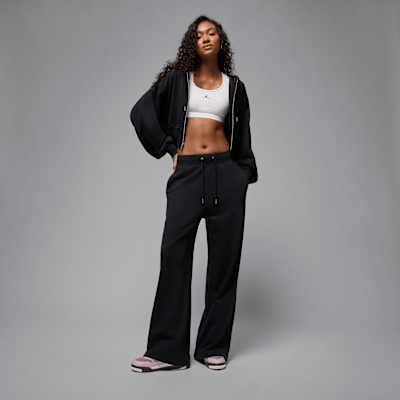 Jordan Flight Fleece Hoodie im Cropped-Style mit Satinfutter (Damen)