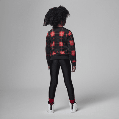 Ensemble avec legging brillant à motif écossais Jordan Flight pour jeune enfant