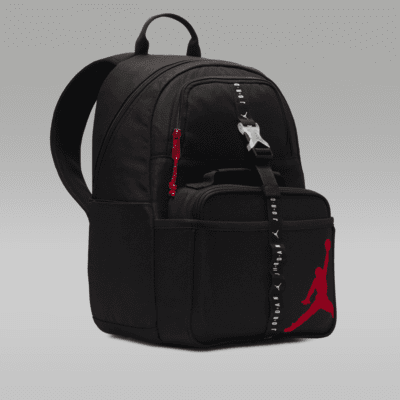 Jordan Kids' Air Lunch Bag and Backpack in Black/Black | 100% Polyester