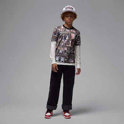 Jordan Flight Essentials Big Kids' Boxed Logo 3.0 T-Shirt