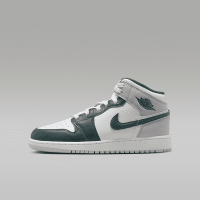 Nike Air Jordan 1 Mid sneaker Wit/Sail/Neutral Grey/Oxidized Green