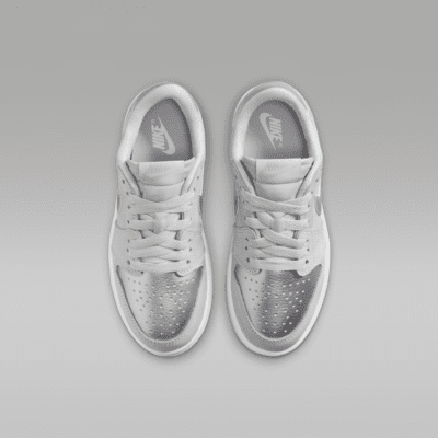 Jordan 1 Retro Low 'Silver' Younger Kids' Shoes