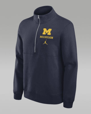 Мужские  Michigan Wolverines Primetime Club Jordan College 1/2-Zip Crew