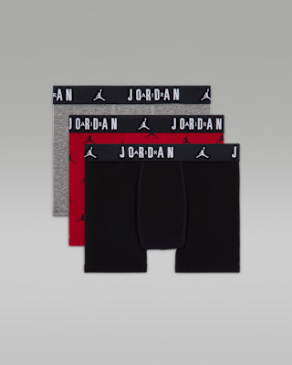 Женские Jordan Big Kids' Flight Cotton Essentials Boxer Briefs (3-Pack)