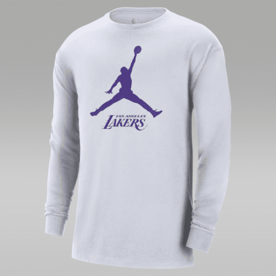 Youth Los Angeles Lakers Nike Purple Practice Long Sleeve Performance T- Shirt