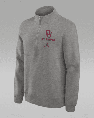 Мужские  Oklahoma Sooners Primetime Club Jordan College 1/2-Zip Crew