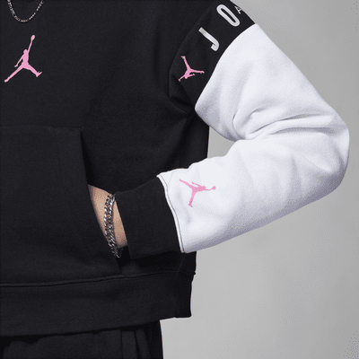 Sudadera con gorro sin cierre para niños talla grande Jordan Holiday Shine Glitter 