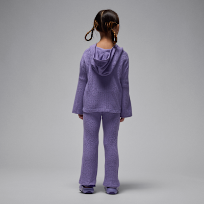Conjunto de 2 piezas con sudadera sin cierre de tela de canalé Heir To The Crown para niños talla pequeña Jordan