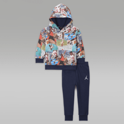 Jordan MJ Brooklyn Baby (12-24M) 2-Piece Printed French Terry Hoodie Set