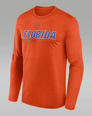Мужская футболка Florida Courtside Basketball Shootaround Legend Jordan Brand Dri-FIT College Long-Sleeve для баскетбола