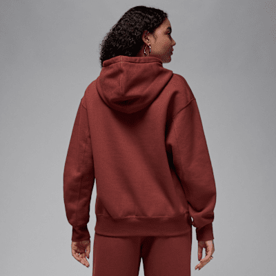 Sudadera sin cierre con gorro forrado de satén para mujer Jordan Flight Fleece