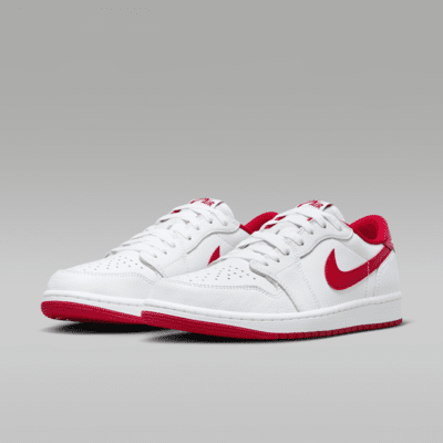 Air Jordan 1 Low OG 'White/Red' Men's Shoes