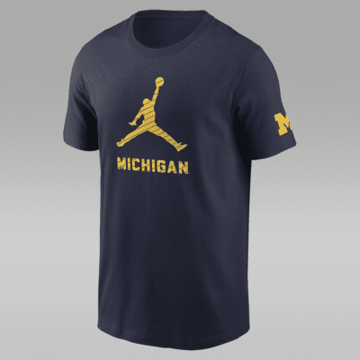 Michigan Wolverines Campus Mascot Men's Jordan College T-Shirt