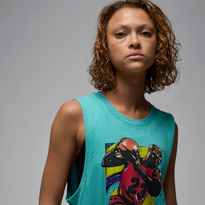 Playera sin mangas con gráficos para mujer Jordan