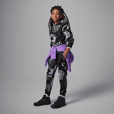 Pants de tejido Fleece estampados para niños talla grande Jordan MVP