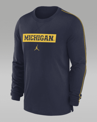 Мужская футболка Michigan Wolverines Sideline Player Jordan Dri-FIT College