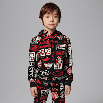 Jordan Brooklyn kétrészes, mintás polár kapucnispulóver-szett kisgyerekeknek