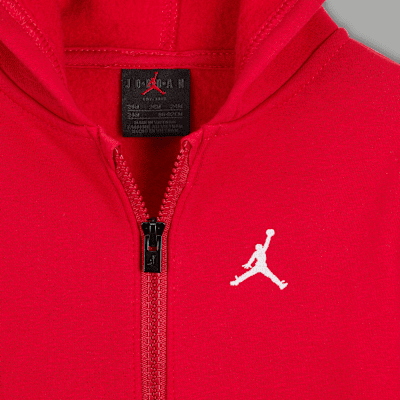 Conjunto de sudadera con gorro de cierre completo de dos piezas para bebé (12 a 24 meses) Jordan Brooklyn Fleece