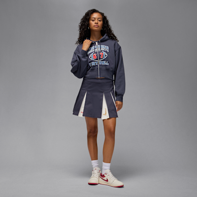 Jordan Flight Fleece x Howard University Women's Full-Zip Cropped Hoodie
