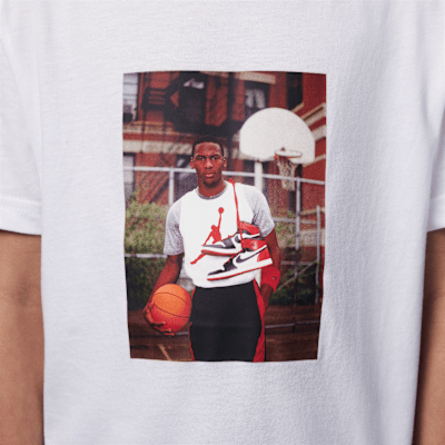 Playera MJ Photo Jordan para niño talla pequeña