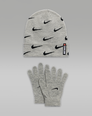 Детские  Nike Swoosh Repeat Beanie and Gloves Set Big Kids' Set