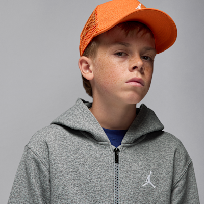 Sudadera con gorro de cierre completo para niños talla grande Jordan Brooklyn Fleece